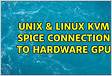 KVM Spice connection to hardware GPU